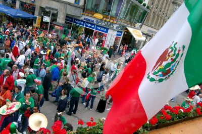 Bandera mexicana en Hannover