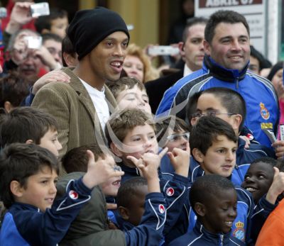 Ronaldinho y sus fans