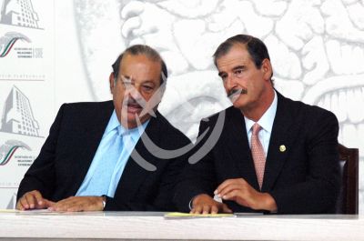 Carlos Slim y Vicente Fox 2006