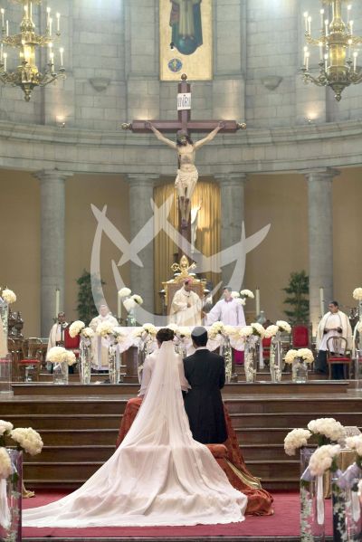 Angélica y Peña, boda religiosa