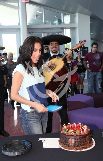 Sandra Echeverría sopla velas