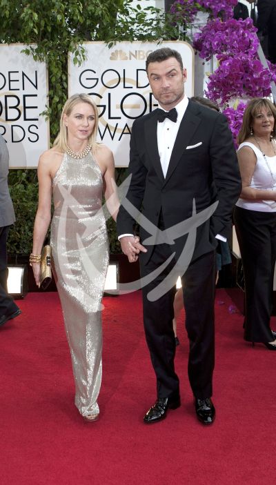 Naomi Watts y Liev Schreiber en los Globos de Oro 2014