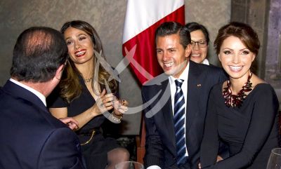 Salma Hayek visita a Angélica Rivera y Peña Nieto