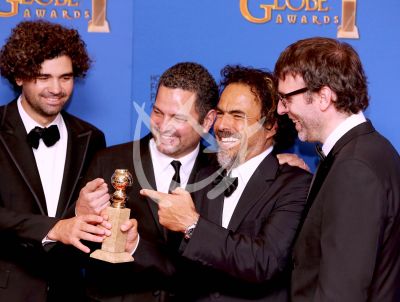 González Iñárritu con su Globo