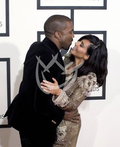 Kanye West y Kardashian en Grammy
