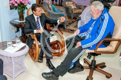 Fidel Castro y Peña Nieto, 2014