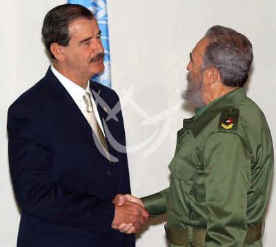 Fidel Castro y Vicente Fox, 2002
