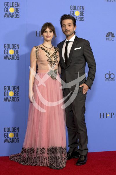 Felicity y Diego en Golden Globes