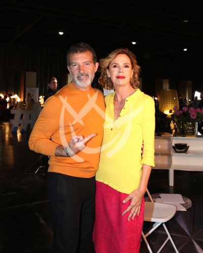 Antonio Banderas y Agatha Ruiz de la Prada en MFW