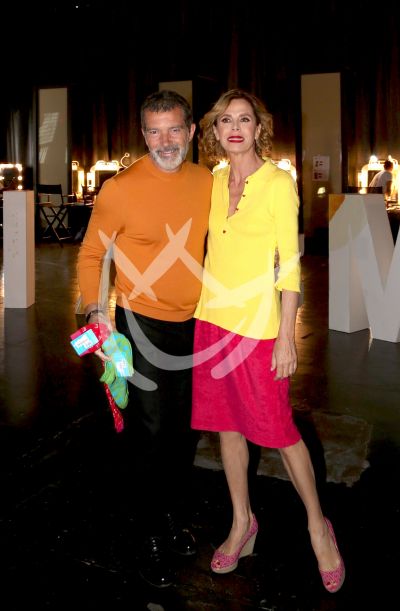 Antonio Banderas y Agatha Ruiz de la Prada en MFW