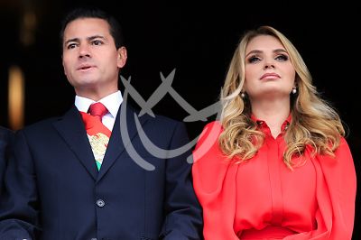 Angélica Rivera y Peña Nieto en 16 de Sept