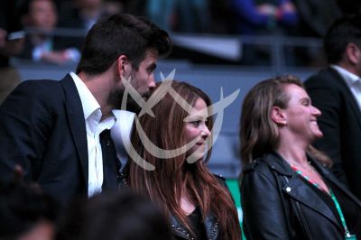 Shakira y Gerard Piqué en la Copa Davis