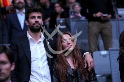 Shakira y Gerard Piqué en la Copa Davis