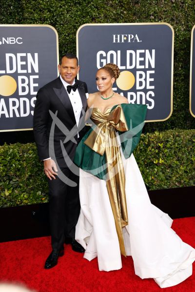 Jennifer Lopez y Alex Rodriguez en los Golden Globes
