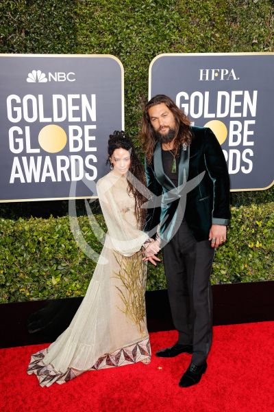 Lisa Bonet y Jason Momoa en los Golden Globes