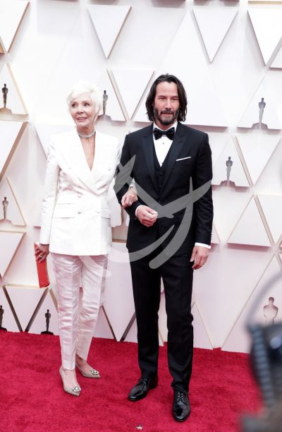 Keanu Reeves y Patricia Taylor en Oscars 2020