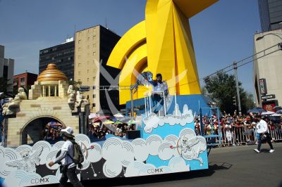 Ariel Miramontes en el Desfile de Día de Muertos