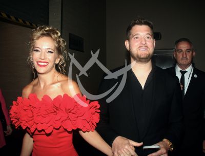 Michael Bublé y esposa en BsAs