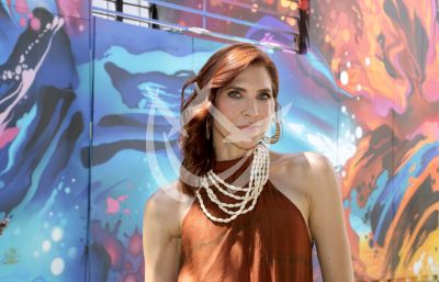 Lorena Meritano en locación