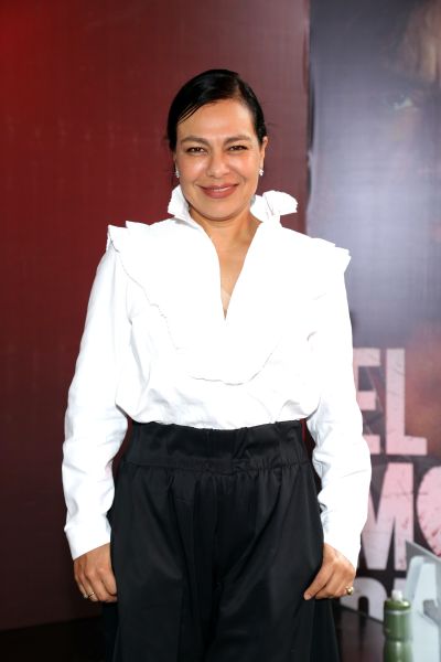 Giovanna Zacarías con el Mochaorejas