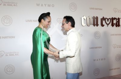 Alicia Keys con Marc y Nadia